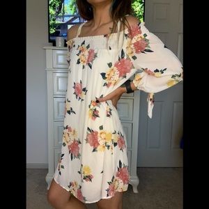 Off Shoulder Floral Dress